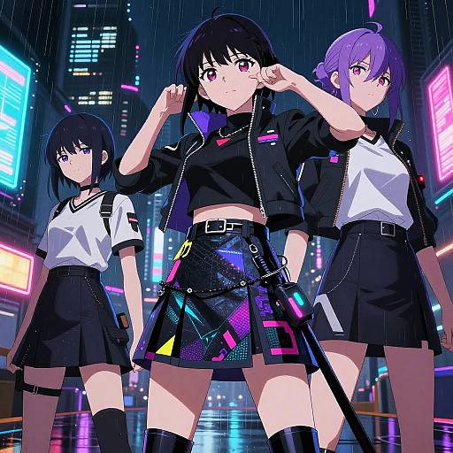 Futuristic Cyberpunk Anime Skirts