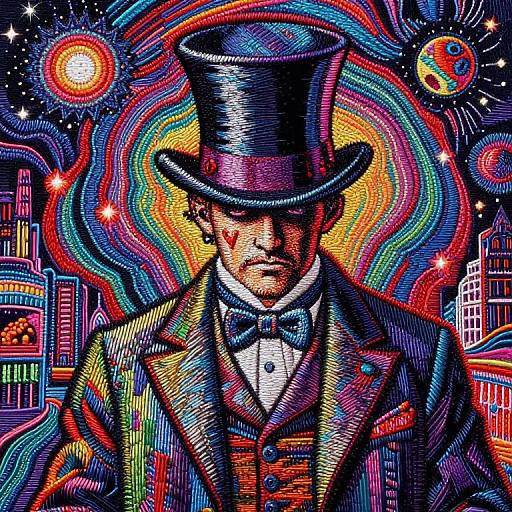 Psychedelic Cosmic Embroidery in 19th Century