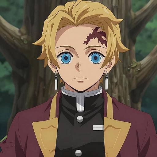 Anime Male Character with Blonde Hair and Blue Eyes