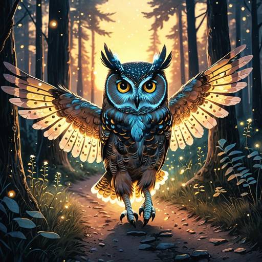 Ancient Enchanted Owl on Sunset Trail Ancient Enchanted Owl on Sunset Trail