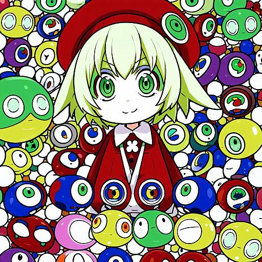Illustration of Amitie (puyopuyo), puyopuyo in the style of Hinagi (fox priest)