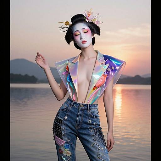 Avant-Garde Hyper-Realistic Fashion Portrait