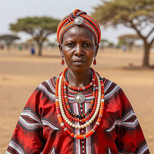 Traditional Tswana Wedding Attire Portrait