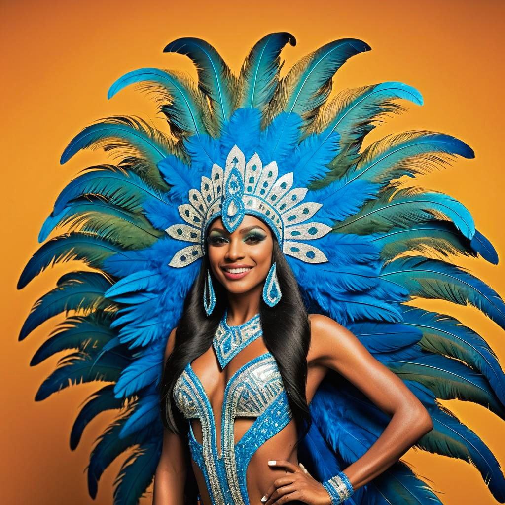 Vibrant Drag Performer in Rio Carnival