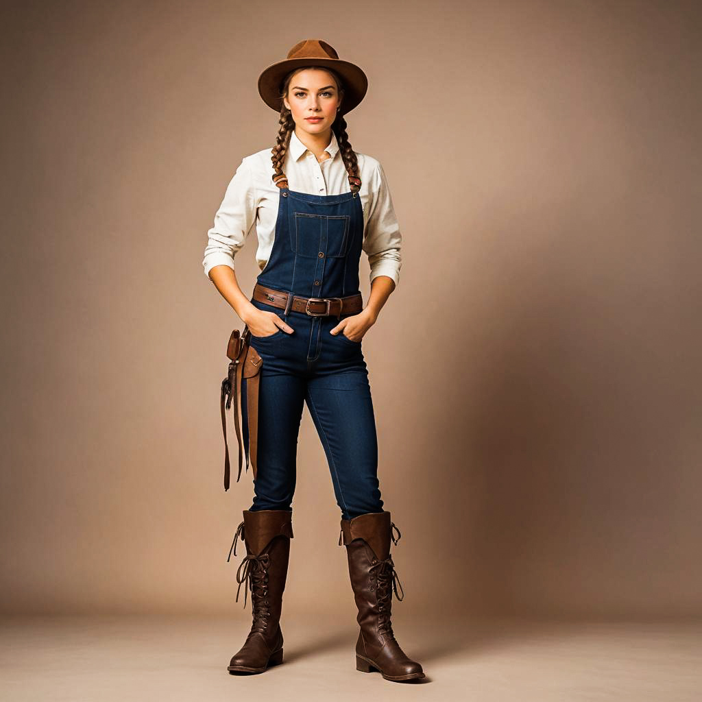 Modern Chic Farm Portrait of Young Woman