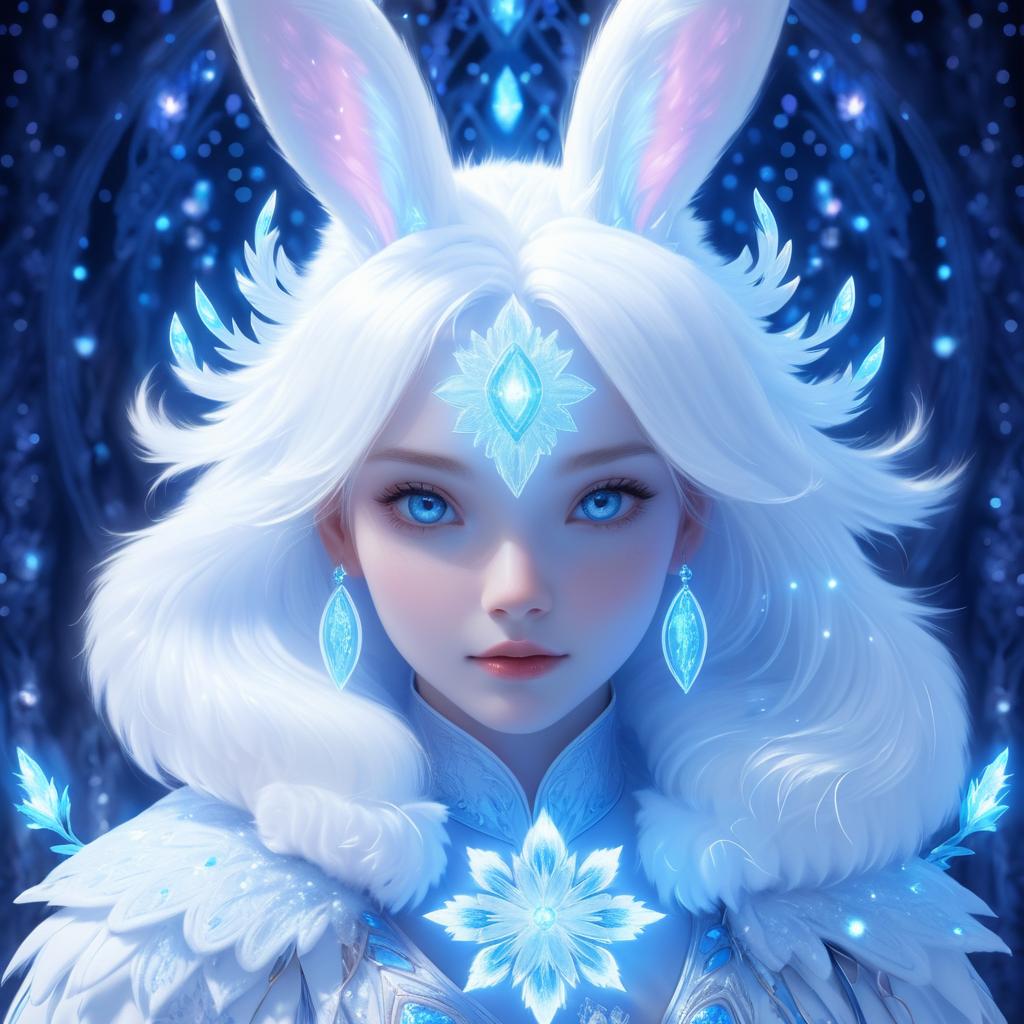 Magical Humanoid Rabbit Illustration