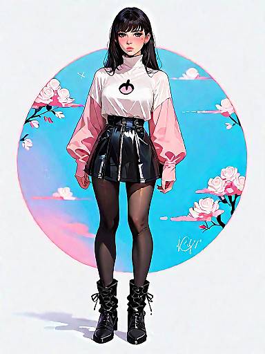 Stylish Woman in Modern Casual Outfit