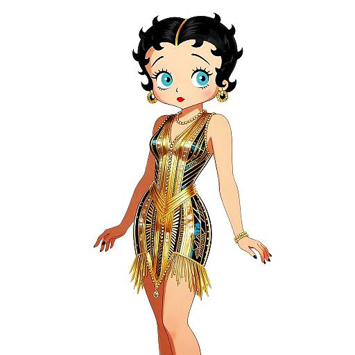 Realistic Betty Boop Flapper Portrait