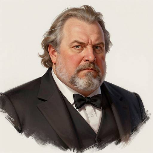 Elegant Portrait of Stern Older Man