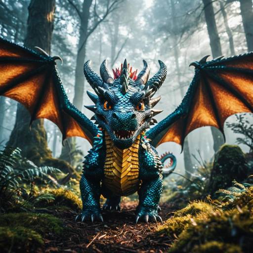 Fearless Toddler Dragon in Enchanted Forest