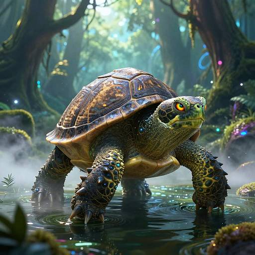 Fantasy Turtle Monster in Enchanted Swamp