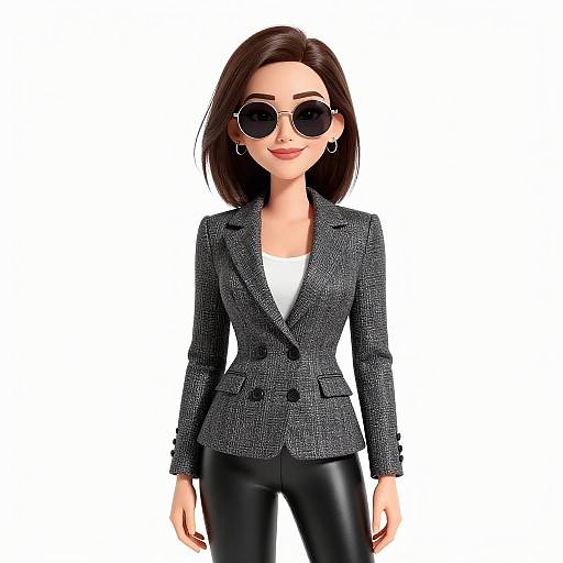 Smiling Woman in Business Casual Attire