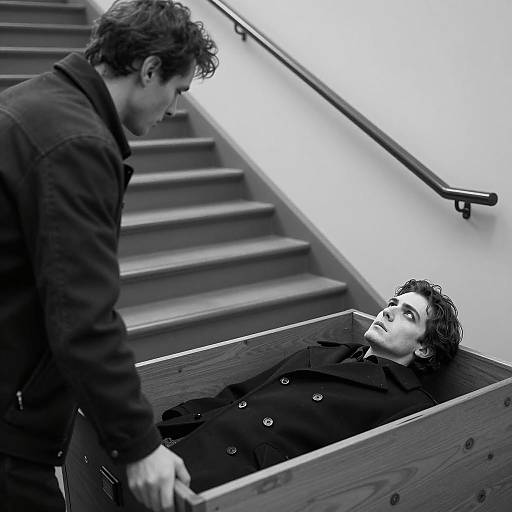 Mysterious Black-and-White Scene