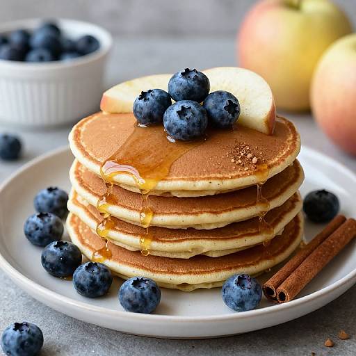 Buckwheat Apple Pancakes with Berries