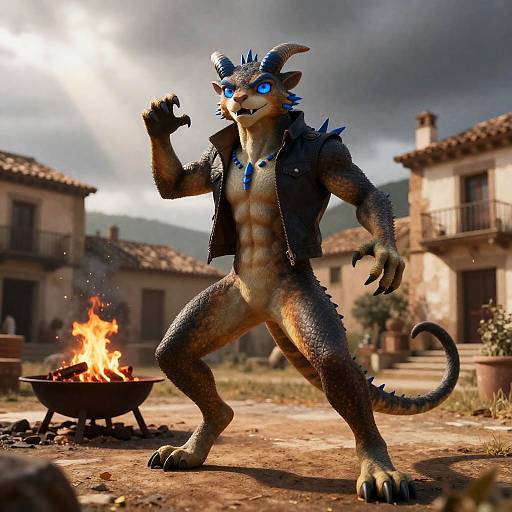 Photorealistic Furry Secret Agent Bust