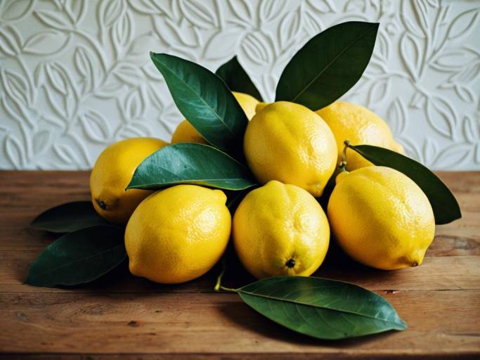 Charming Lemon Wallpaper for Cheerful Decor