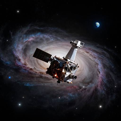 Deep Space Telescope Among Galaxies