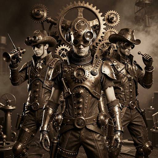 Steampunk Antiheroes in Sepia Tones