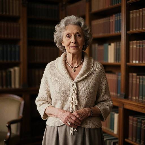 Cinematic Portrait in Historic Library