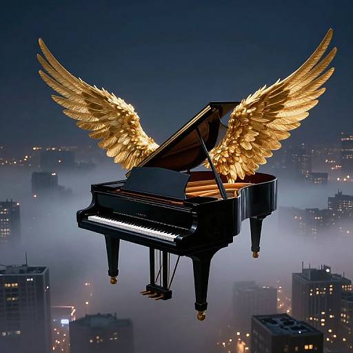 Majestic Flying Grand Piano
