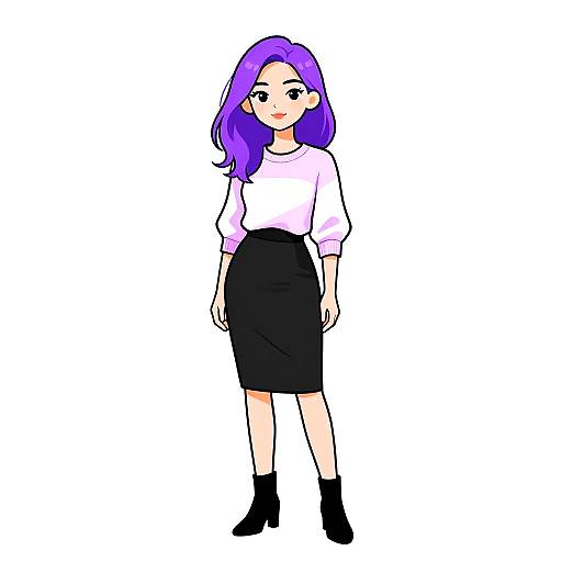 Minimalist Chic Woman in Pastel Outfit