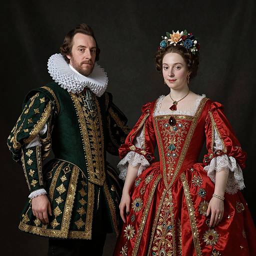 Sixteenth-Century Noble Couple Portrait