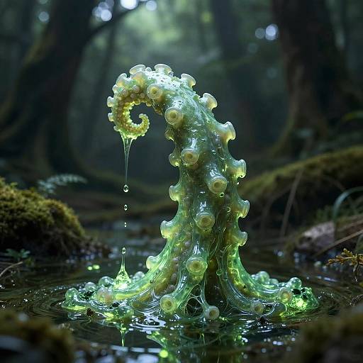 Glowing Slime Tentacle in Swamp