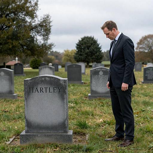 Somber Photograph of a Cemetery Scene