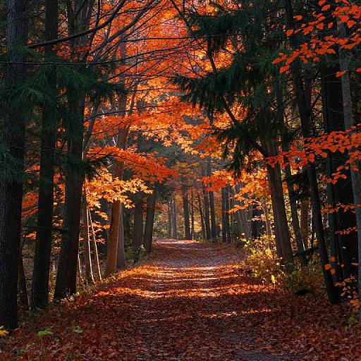Autumn Spuce Woodland Path
