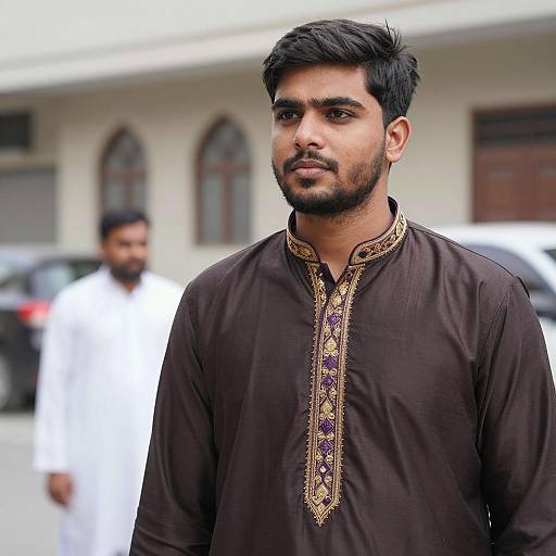 Traditional Pakistani Man in Outdoor Setting