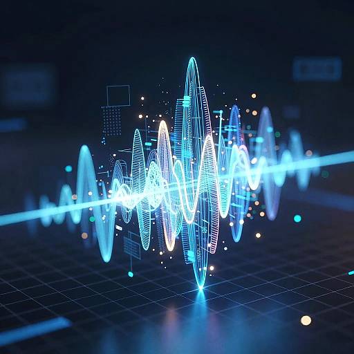 Futuristic Soundwave Holographic Data