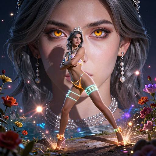 Hyperrealistic Seductive Fantasy Woman