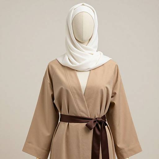 Mannequin in Tan Robe with Headscarf