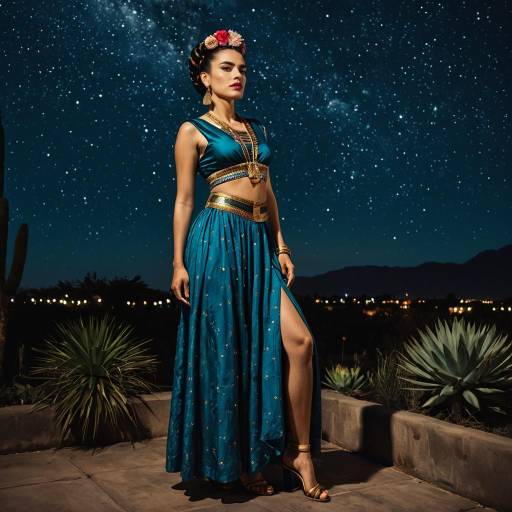 Epic Portrait of Cleopatra Under Night Sky