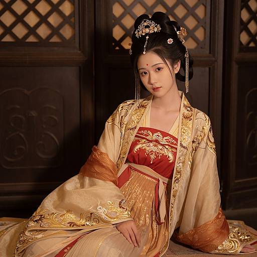 Elegant Woman in Traditional Hanfu