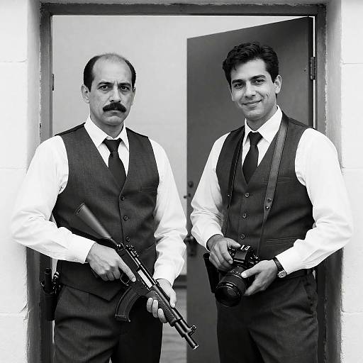 Formal Portrait of Two Armed Men