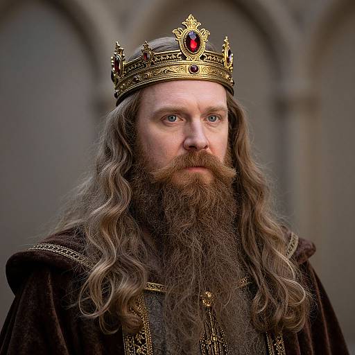 Bearded Man in Royal Costume