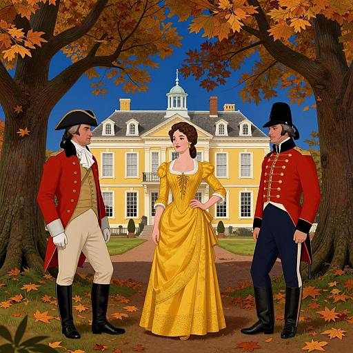 Elegant 18th-Century Autumn Gathering