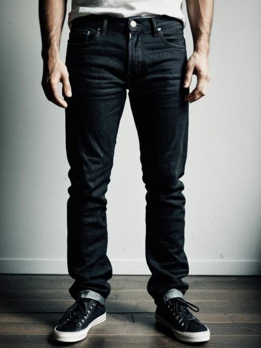 Man Wearing Black Jeans and Black Sneakers