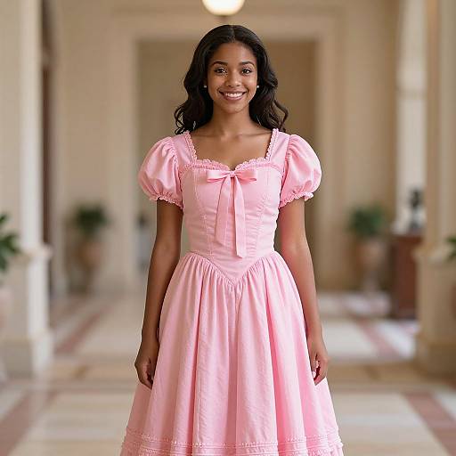 Isabelle in Pink Dress Costume