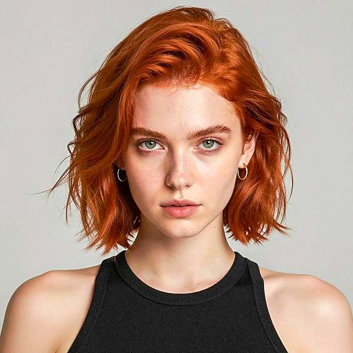 Photorealistic Portrait of Red-Haired Woman