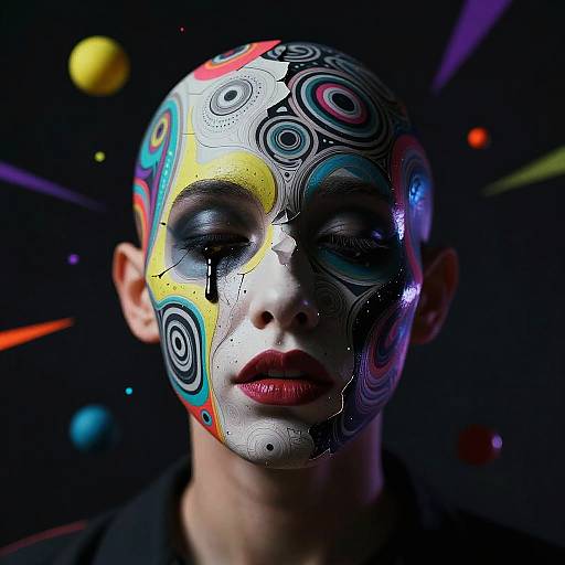 Psychotic Mind in Neon Chaos