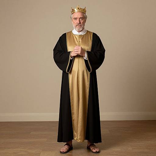 Regal Godfather in Crowned Robe