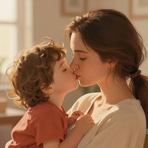 Tender Moment Between Mother and Child