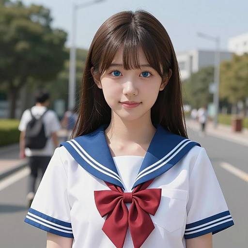 Realistic Anime Japanese Schoolgirl Cosplay
