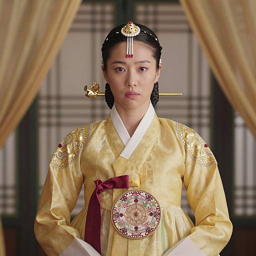 Korean Woman in Traditional Royal Attire