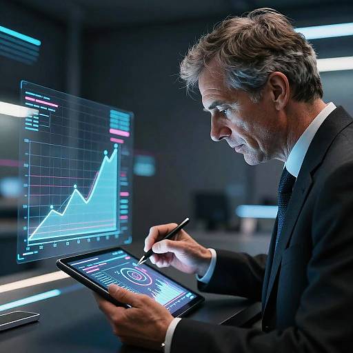 Klaus Schwab Cyberpunk Drafting Scene