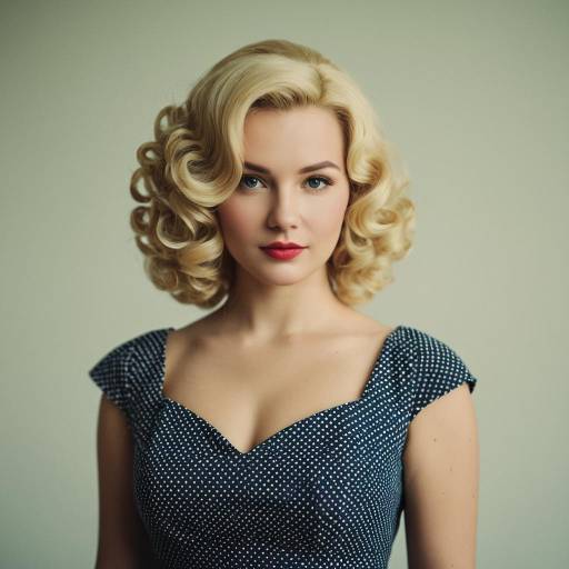 Vintage 1960s Blonde Woman in Elegant Dress