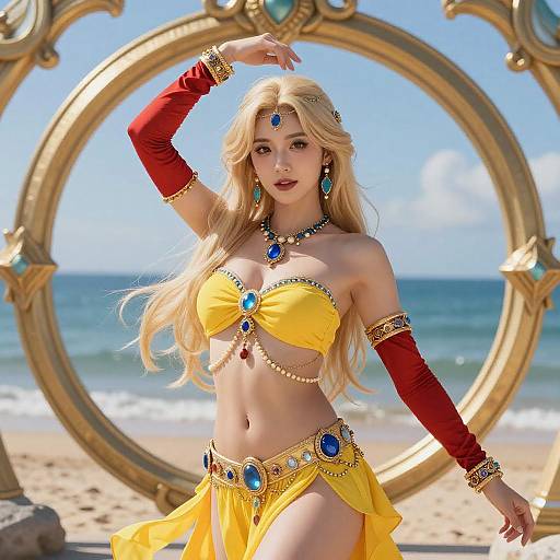 Fantasy Gypsy Dancer by the Sea