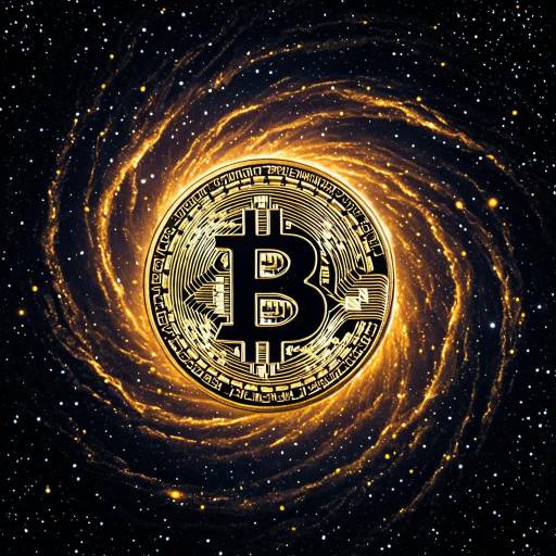 Bitcoin Logo as Cosmic Entity